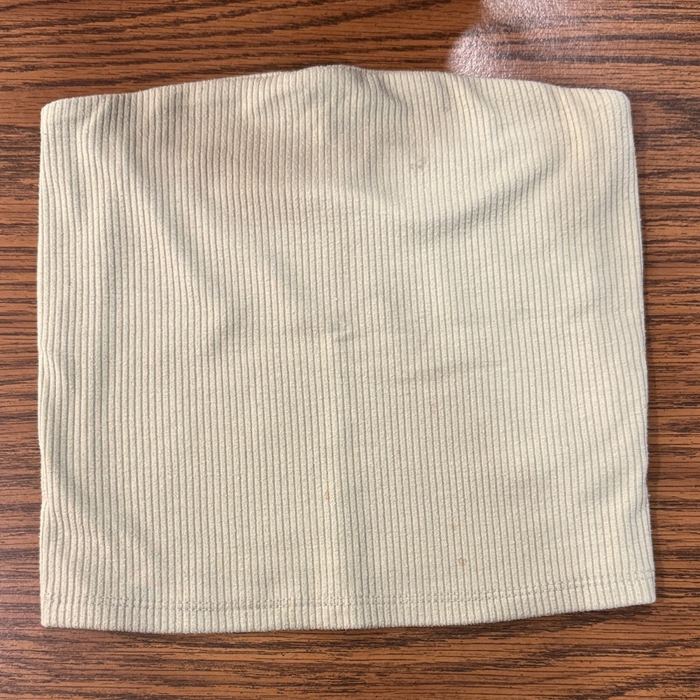 American Eagle Ribbed Top in Light Gray